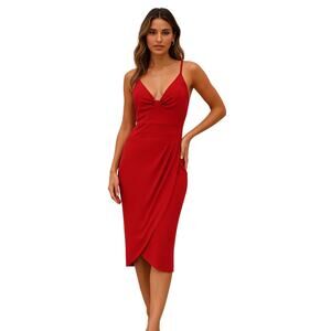 SNDY Sundays the Label Red Dress - Size 8